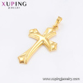 33735 xuping schmuck 24 karat vergoldet schlichtes design kreuz religiöser anhänger